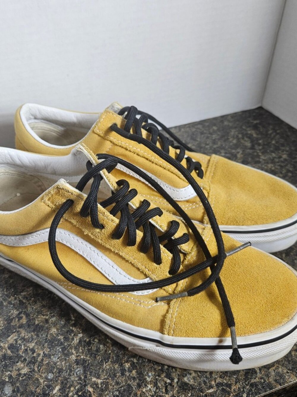 Vans Old Skool Ochre Yellow Suede Mens 6.5 Womens 8